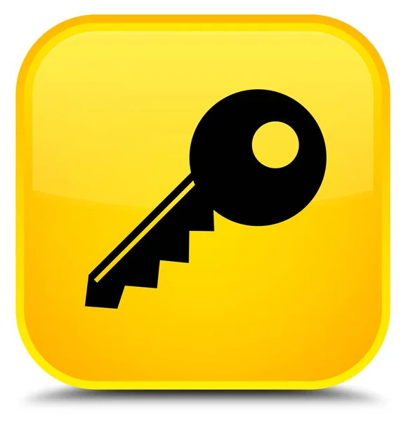 Icône clé bouton carré jaune spécial — Photo