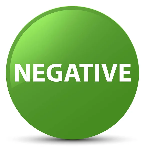 Botón redondo verde suave negativo — Foto de Stock