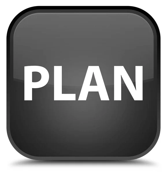 Plan special black square button — Stock Photo, Image