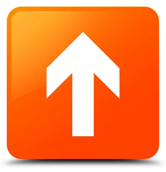 Upload arrow icon orange square button — Stock Photo, Image