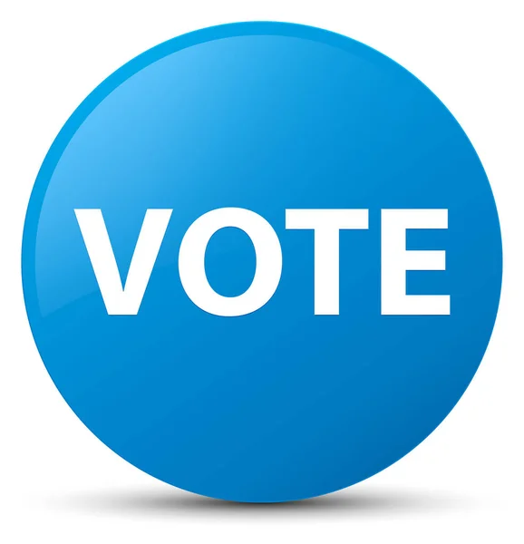 Vote cyan blue round button — Stock Photo, Image