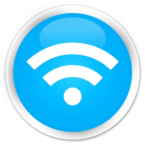 Icono Wifi premium cyan azul botón redondo —  Fotos de Stock