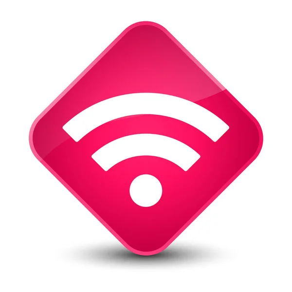 Icono Wifi elegante botón de diamante rosa —  Fotos de Stock