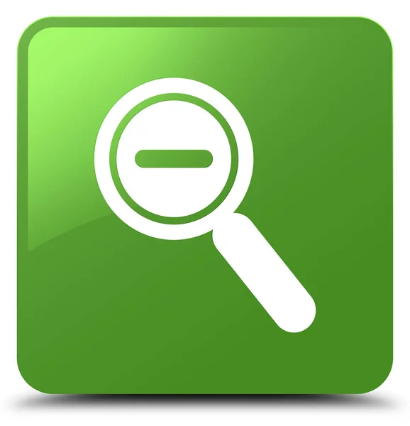 Pomniejszyć ikony miękki zielony przycisk kwadratowy — Zdjęcie stockowe
