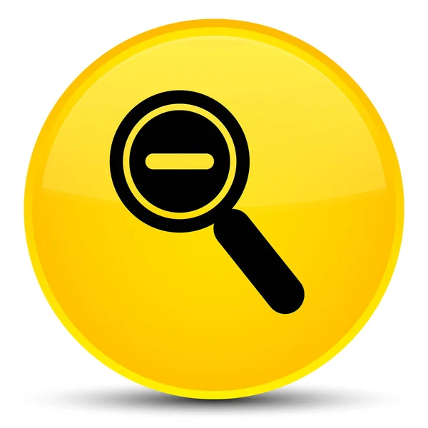 Збільшити піктограму спеціальної жовтої круглої кнопки — стокове фото
