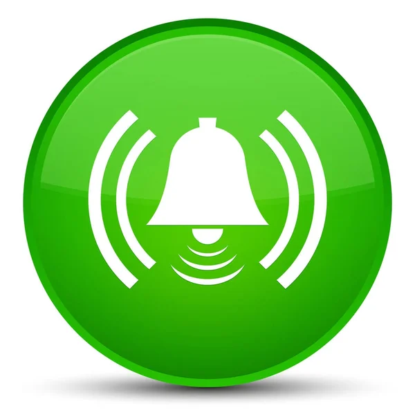 Alarm icon special green round button — Stock Photo, Image