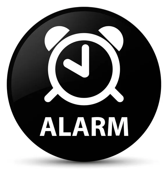 Alarm black round button — Stock Photo, Image