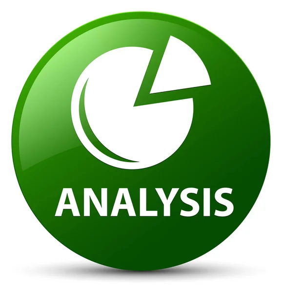 Analizy (ikonę wykresu) zielony okrągły przycisk — Zdjęcie stockowe