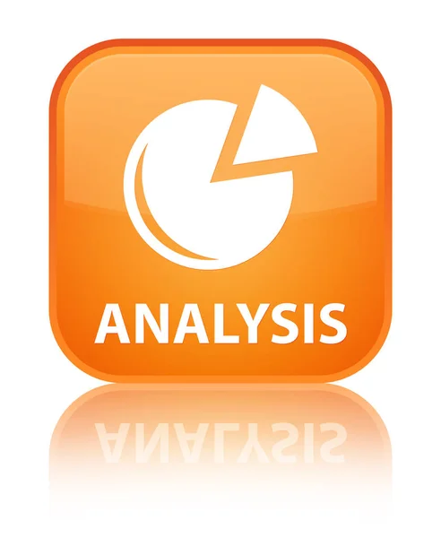 Analys (diagram ikon) särskilda orange fyrkantiga knappen — Stockfoto