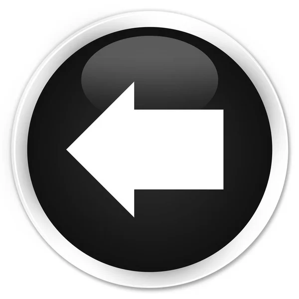 Icono flecha trasera botón redondo negro premium —  Fotos de Stock