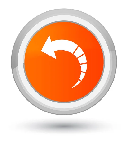 Back arrow icon prime orange round button — Stock Photo, Image