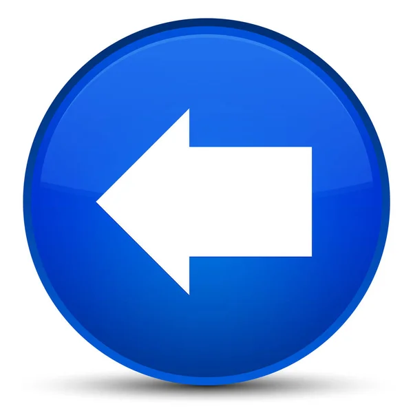 Back arrow icon special blue round button — Stock Photo, Image