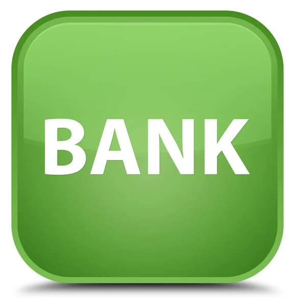 Bank spezielle weiche grüne quadratische Taste — Stockfoto