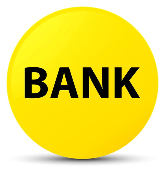 Τράπεζα κίτρινο στρογγυλό κουμπί — Φωτογραφία Αρχείου