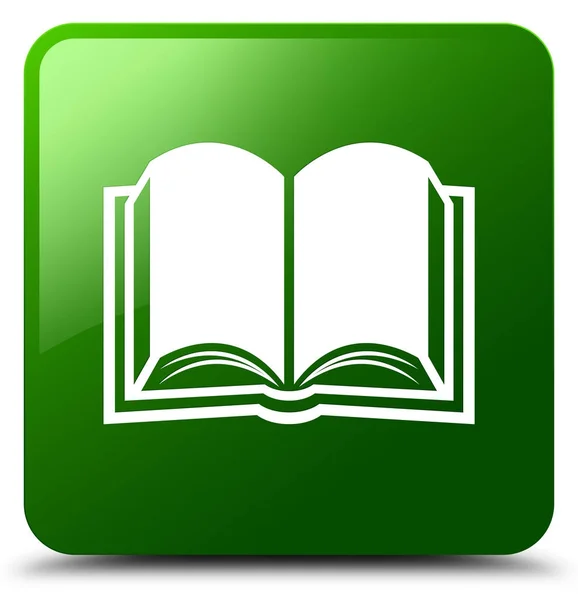 Vierkante knoop van het pictogram groen van boek — Stockfoto