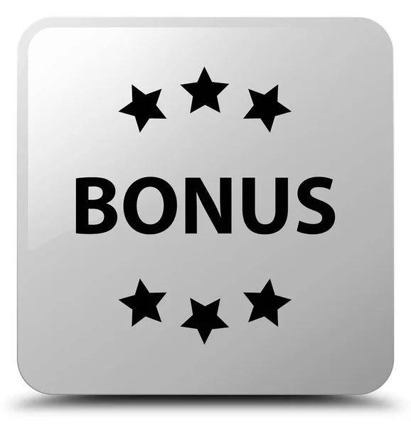 ボーナス アイコン白正方形ボタン — ストック写真