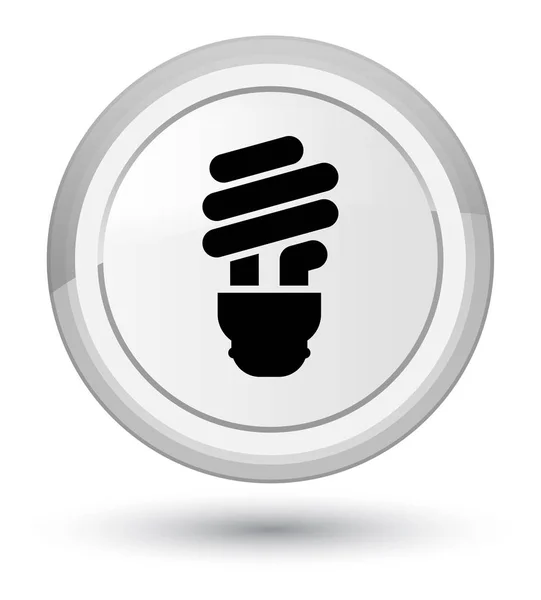 Лампа значка простої білої круглої кнопки — стокове фото