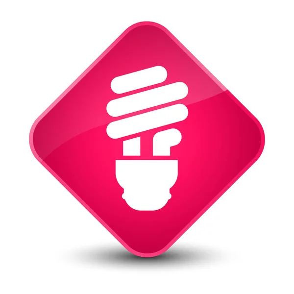 Bulb icon elegant pink diamond button — Stock Photo, Image