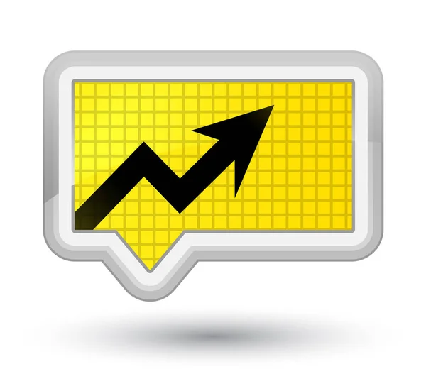 Business graph icon prime yellow banner button