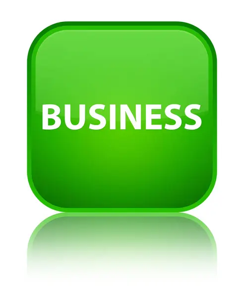 Business special green square button — Stock Photo, Image
