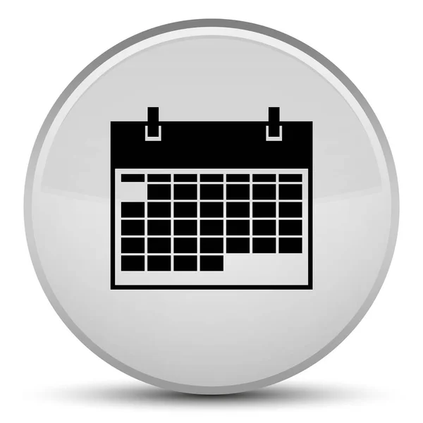 Przycisk okrągły biały ikona specjalne kalendarz — Zdjęcie stockowe