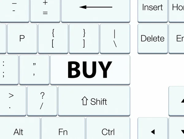 Buy white keyboard button — Stock Photo, Image