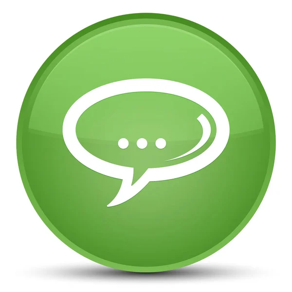Icono de chat especial botón redondo verde suave —  Fotos de Stock