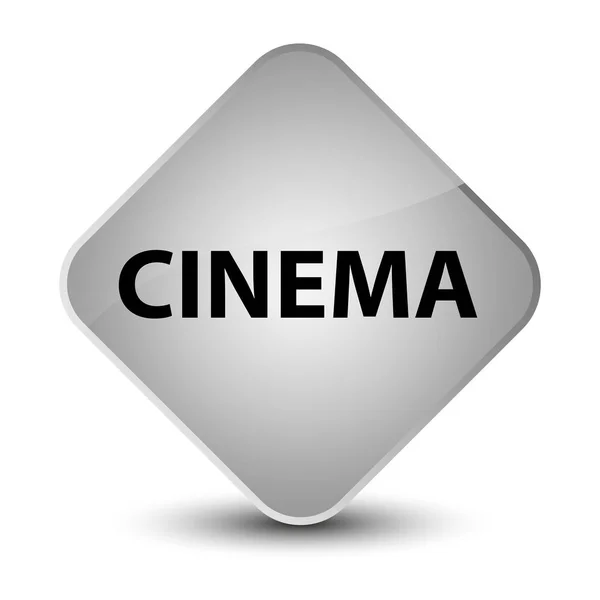 Елегантна біла алмазна кнопка кінотеатру — стокове фото