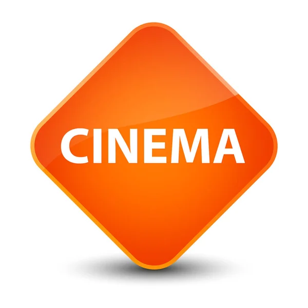 Cinema elegant orange diamond button — Stock Photo, Image