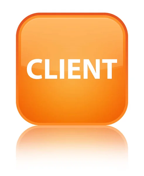 Client spezielle orange quadratische Taste — Stockfoto