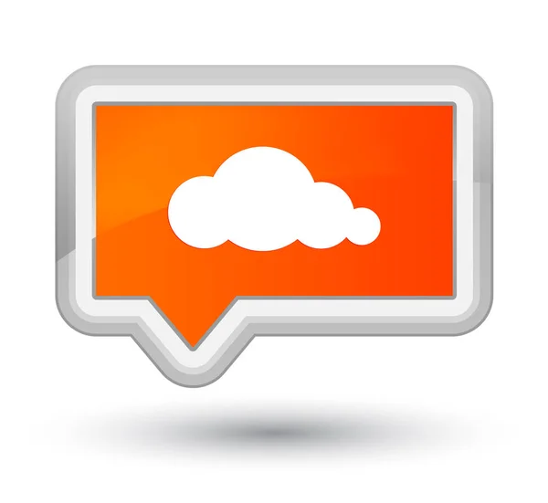 Cloud prvotní oranžový nápis tlačítko — Stock fotografie