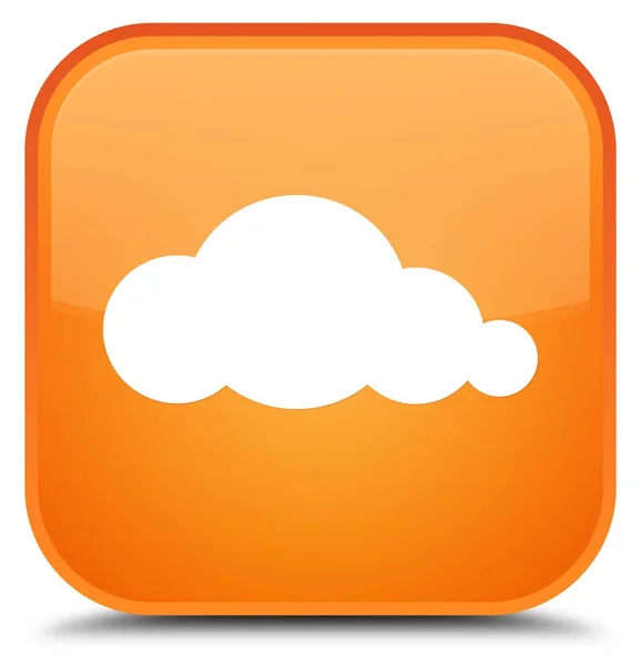 Піктограма хмари спеціальна помаранчева квадратна кнопка — стокове фото
