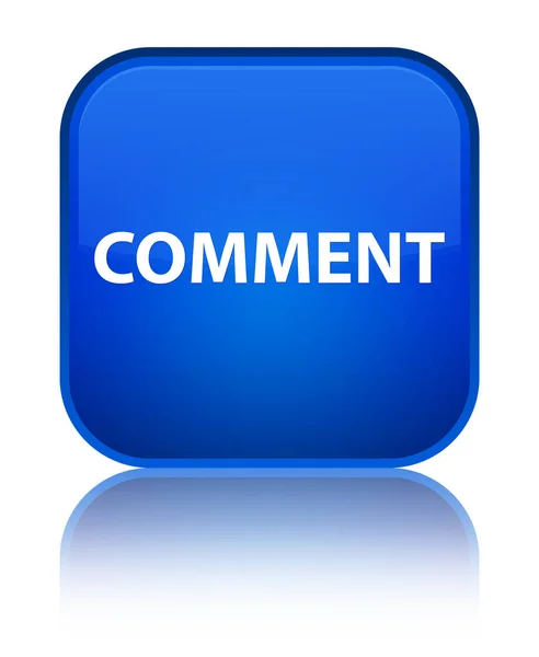 Comment special blue square button — Stock Photo, Image