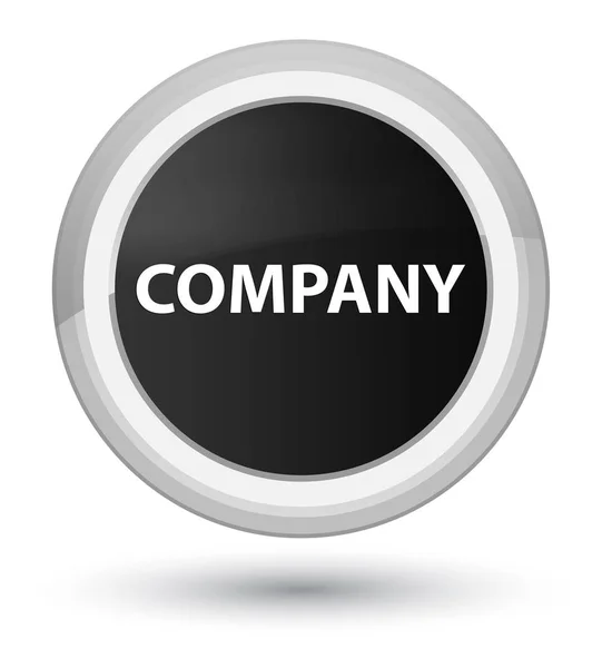 Company prime black round button — Stock Photo, Image