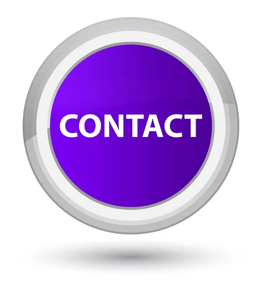 Kontaktní prime fialové kulaté tlačítko — Stock fotografie
