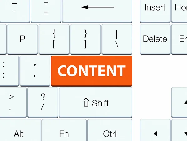 Inhalt orange Tastatur-Taste — Stockfoto