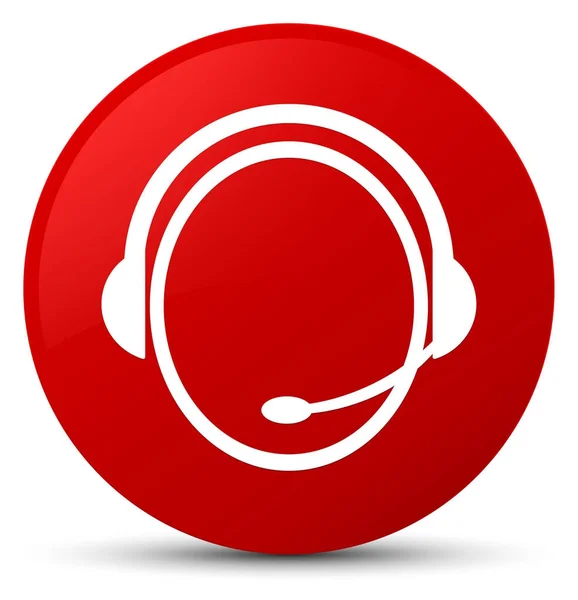 Müşteri Bakım Servisi simgesini kırmızı yuvarlak düğmesi — Stok fotoğraf
