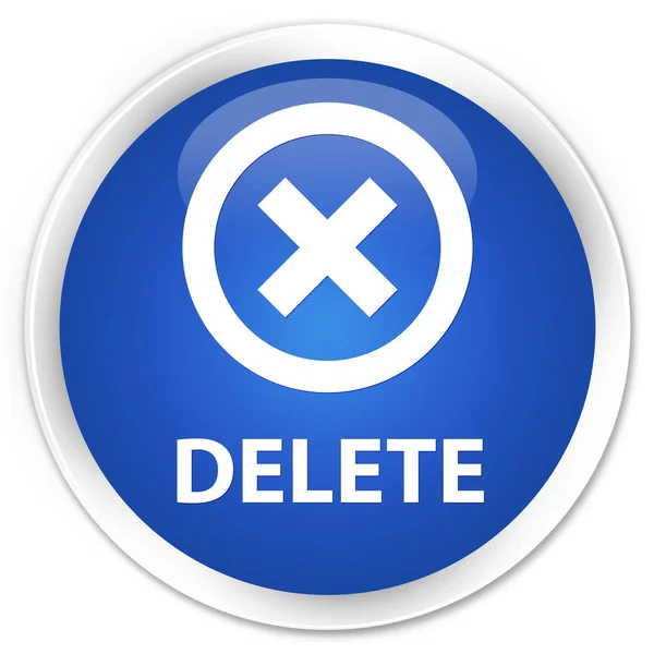 Delete premium blue round button