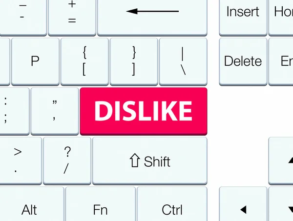 不喜欢粉红色的键盘按钮 — 图库照片
