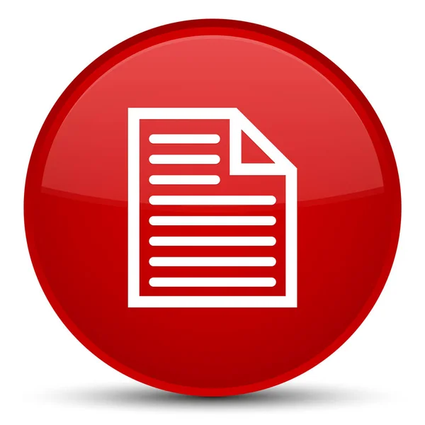 Иконка страницы документа специальная красная кнопка — стоковое фото