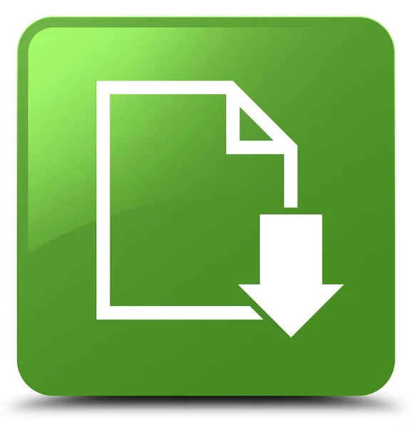 Baixar ícone do documento botão quadrado verde macio — Fotografia de Stock