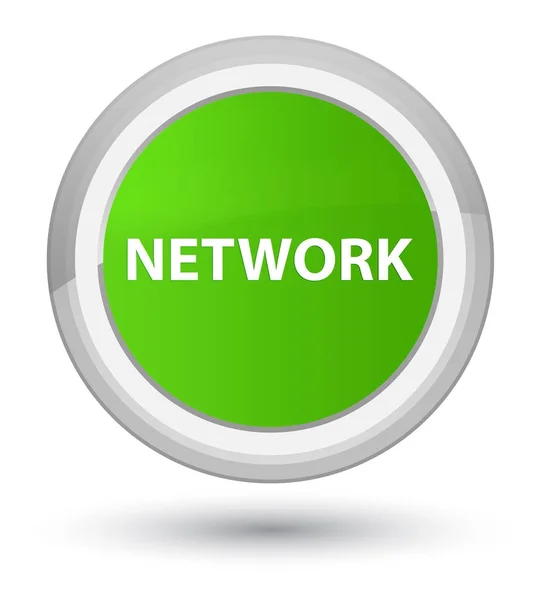 Network prime soft green round button — Stock Photo, Image