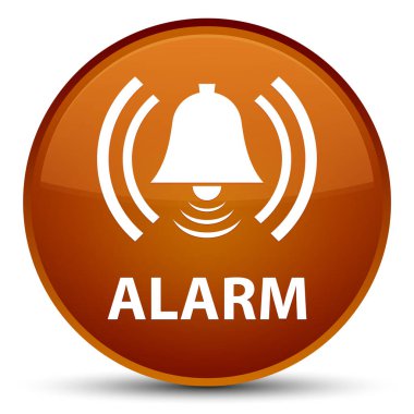 Alarm (zil simgesini) özel kahverengi yuvarlak düğmesi
