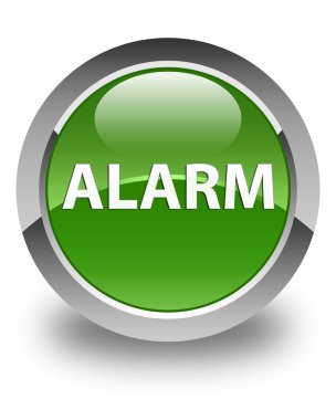 Alarm parlak yumuşak yeşil yuvarlak düğmesi