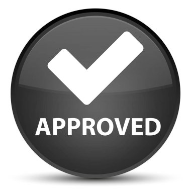 Onaylı (simge doğrulama) özel siyah yuvarlak düğmesi