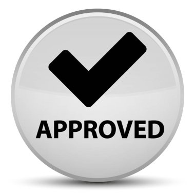 Onaylı (simge doğrulama) özel beyaz yuvarlak düğmesi