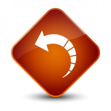 Geri ok simgesi zarif kahverengi elmas düğmesi