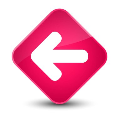 Geri ok simgesi zarif pembe elmas düğmesi