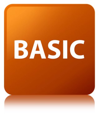 Temel kahverengi kare düğme