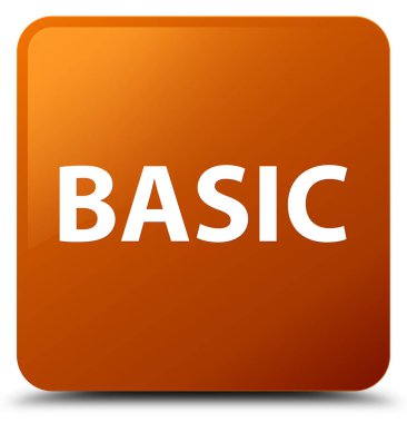 Temel kahverengi kare düğme